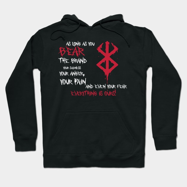 Bersek demon mark quote Hoodie by Xagta